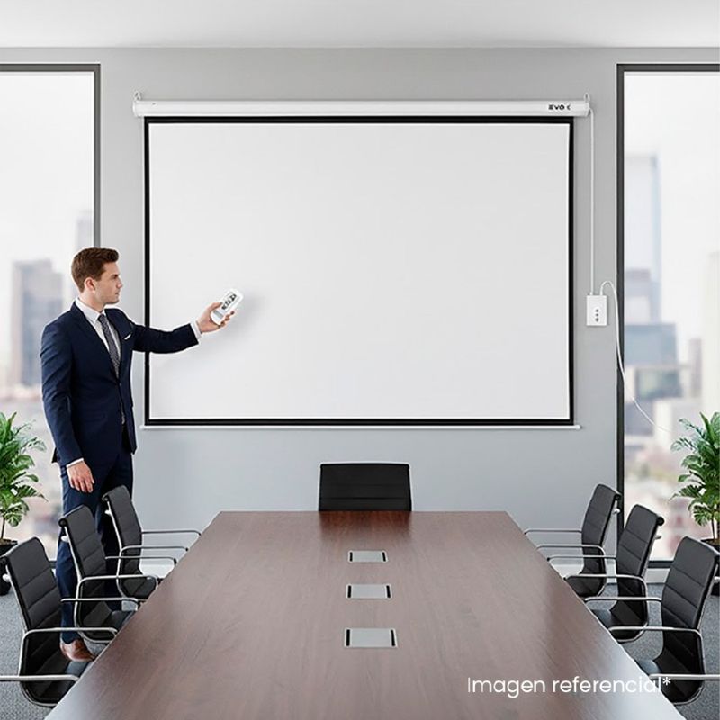 Ecran eléctrico Evox 120" retráctil blanco ambiente
