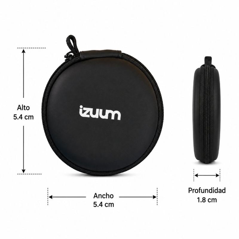 Estuche tapa dura Izuum para audífonos alámbricos