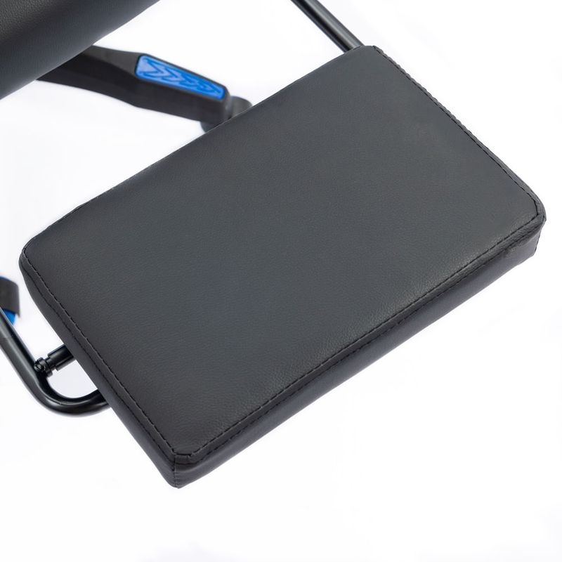 Silla gamer Sillium reclinable con reposapiés azul reposapies