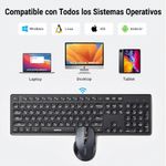 Kit Teclado y Mouse Ugreen Inalámbrico 4000 DPI negro compatibilidad