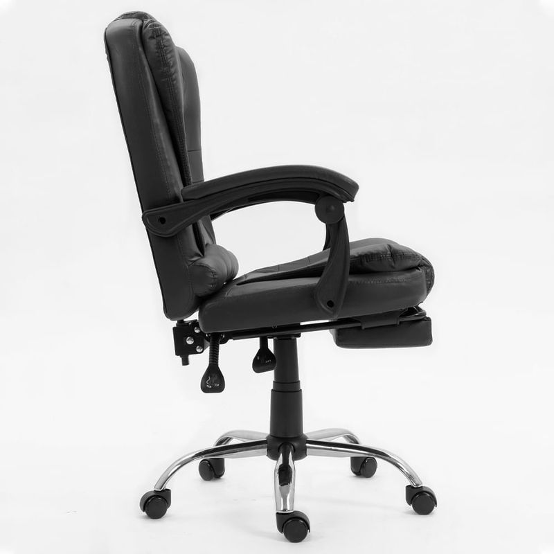 Silla gerencial Sillium con masajeador lumbar negra lateral