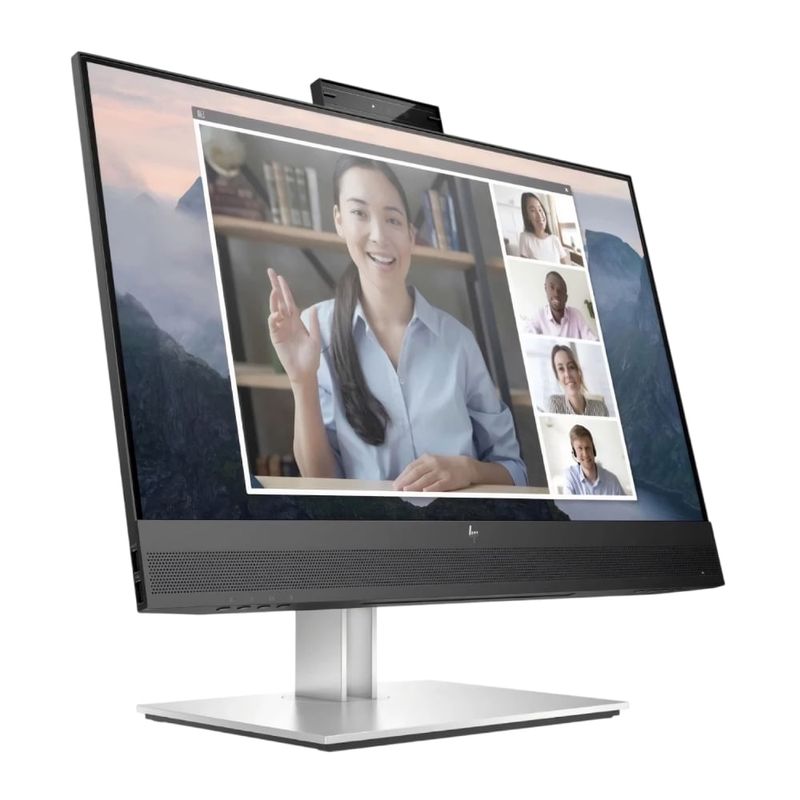 Monitor HP E24mv G4 23.8 pulgadas FHD 60 Hz IPS HDMI gris frontal oblicuo