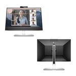 Monitor HP E24mv G4 23.8 pulgadas FHD 60 Hz IPS HDMI gris frontal y dorsal