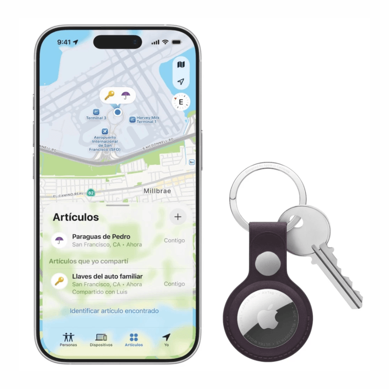 Localizador Apple AirTag Pack x4 Bluetooth IP67 blanco app Encontrar