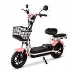 Bicimoto eléctrica Motare Happy 350W 25km/h 25-35km rosado frontal