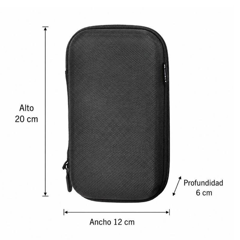 Estuche de carcasa rígida con malla separadora para batería externa,