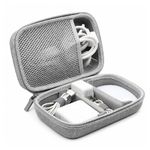 Estuche organizador Roadtrip M rígido nylon gris 17x12cm frontal oblicuo