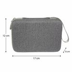 Estuche organizador Roadtrip M rígido nylon gris 17x12cm