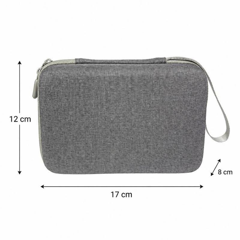 Estuche organizador Roadtrip M rígido nylon gris 17x12cm