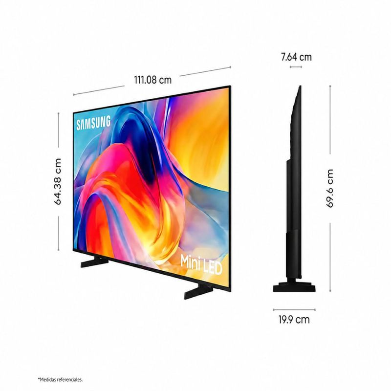 Smart TV Samsung 50 pulgadas Mini LED 4K 2026 medidas
