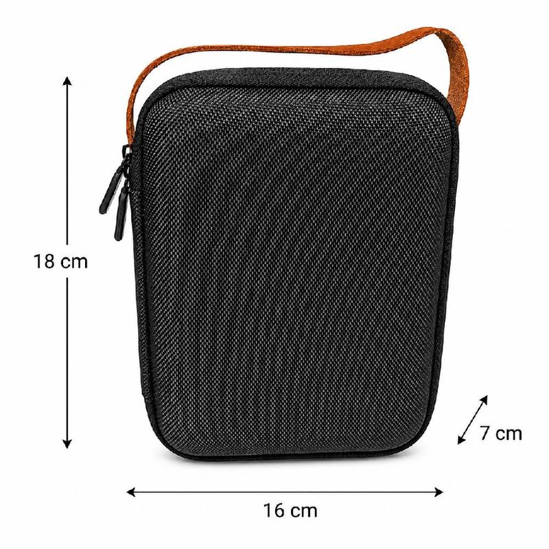 Estuche organizador Roadtrip L rígido nylon gris 18x16cm
