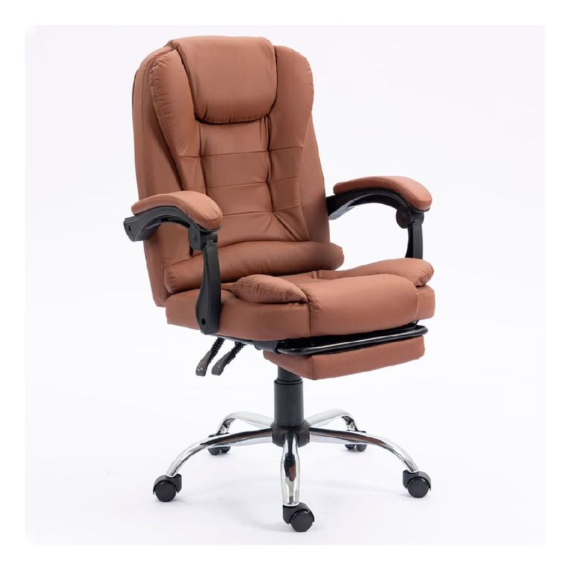 Silla gerencial Sillium con masajeador lumbar marrón