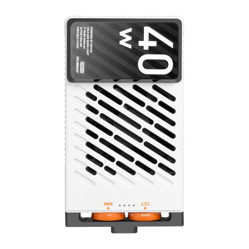 uz LED Zhiyun Fiveray M40 compacta 40W 2700K-6200K blanco frontal
