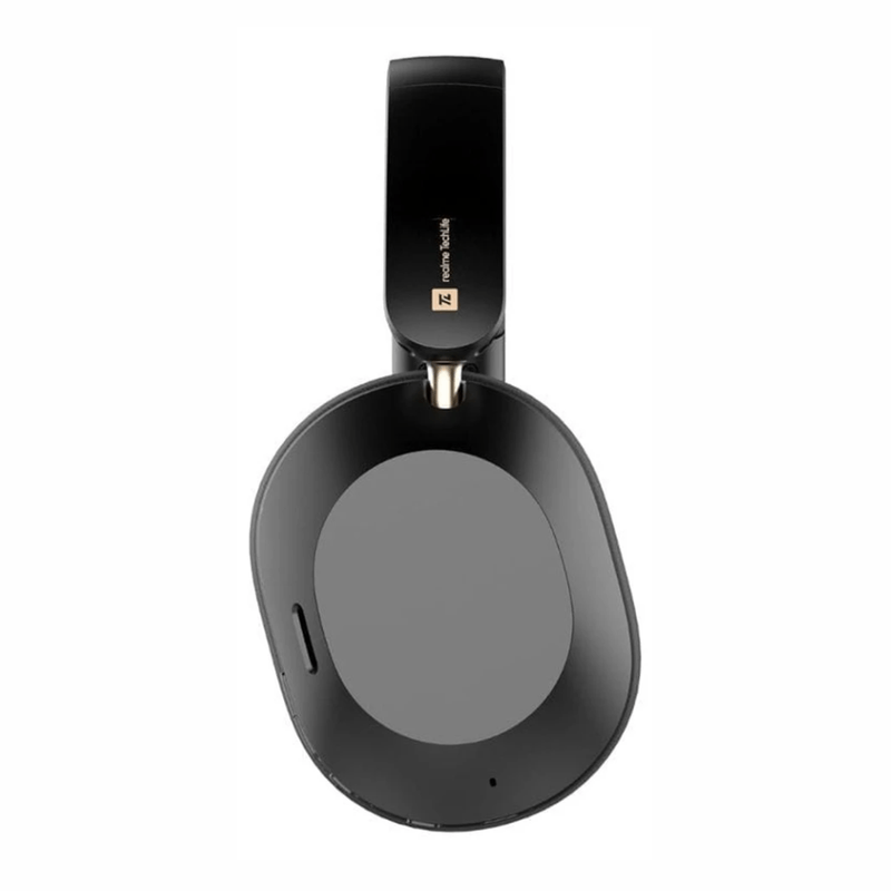 Audífonos Realme TechLife Studio H1 ANC 43 dB 70 h negro lateral