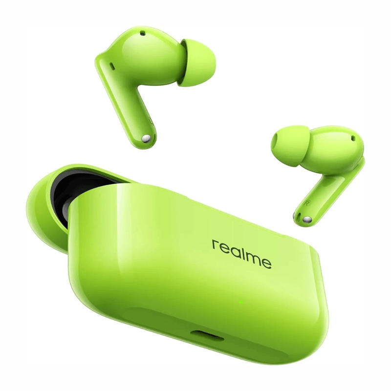 Audífonos Realme Buds T200 ANC 32 dB IPX5 50 h verde diseño in ear