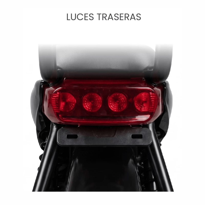 Bicimoto eléctrica Motare Flash 500W 25km/h 30-35km negro luces traseras