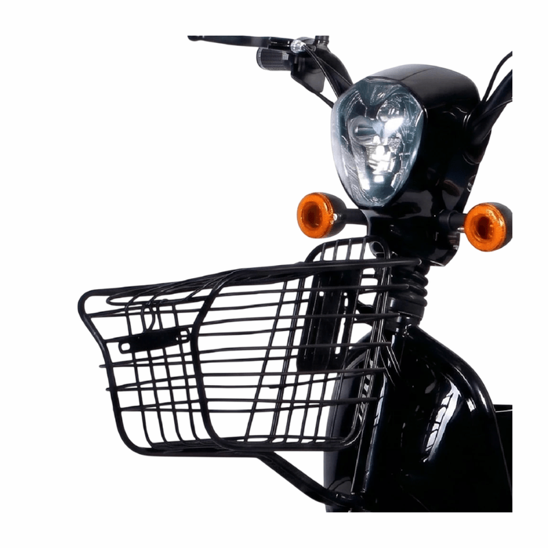 Bicimoto eléctrica Motare Flash 500W 25km/h 30-35km negro canasta