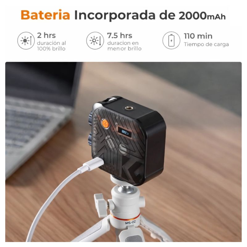 Luz LED Bicolor K&F Concept KF34.035 6W 2500K - 9900K batería