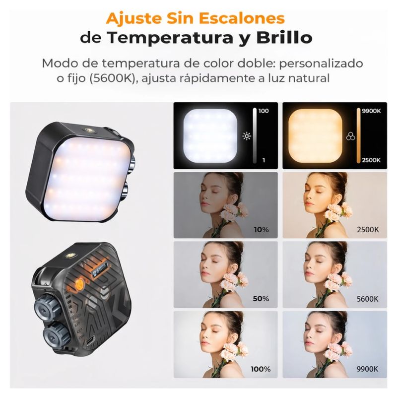 Luz LED Bicolor K&F Concept KF34.035 6W 2500K - 9900K brillo