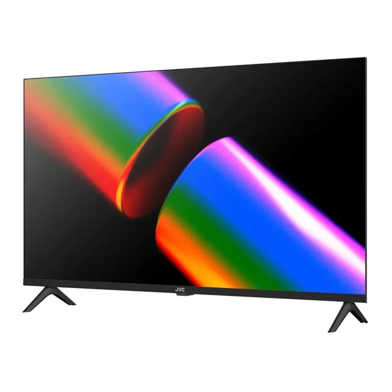 Smart TV JVC 40 QLED Full HD Android TV frontal oblicuo