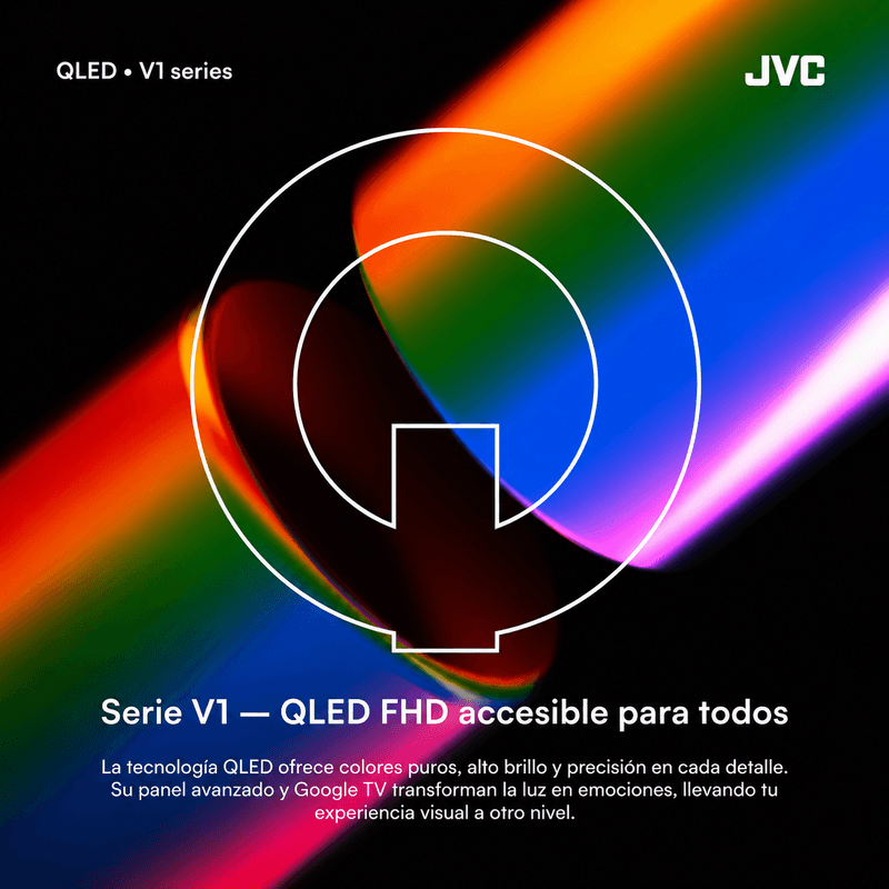 Smart TV JVC 40 QLED Full HD Android TV tecnologia