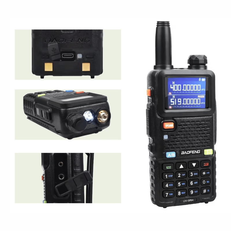 Radio Baofeng UV5RH 10W 999 canales FM IP45 detalles