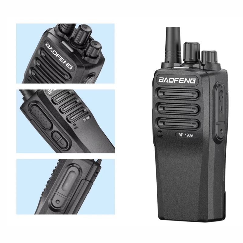 Radio portátil Baofeng BF-1909 UHF 12W alcance 12 km detalles