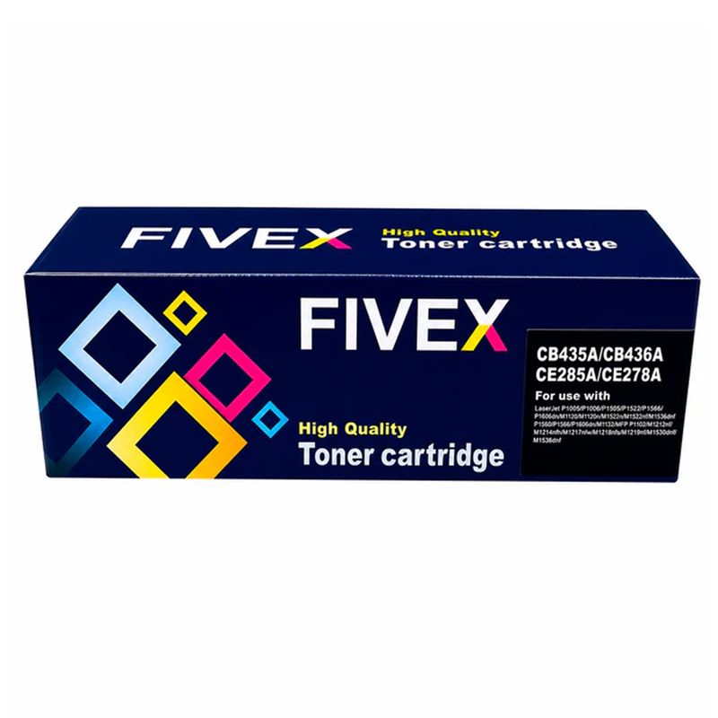 Tóner Fivex 35A CB435A compatible HP, 1500 páginas frontal