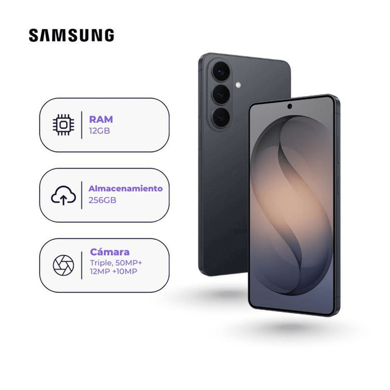 Celular Samsung Galaxy S26 5G 256GB 12GB RAM frontal beneficios