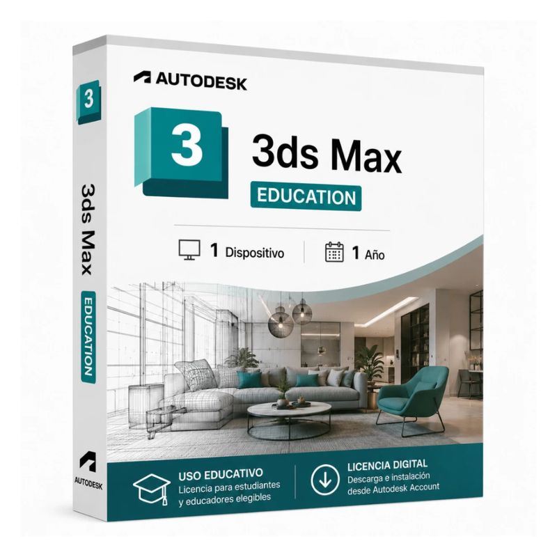 Licencia Autodesk 3ds Max Education 1 año