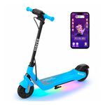 Scooter electrico Navee K100 Max 11 km azul rosado dorsal oblicuo app
