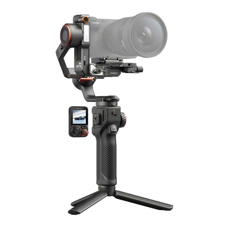 Estabilizador Hohem iSteady MT3 Pro Gimbal 4 en 1 IA negro frontal oblicuo