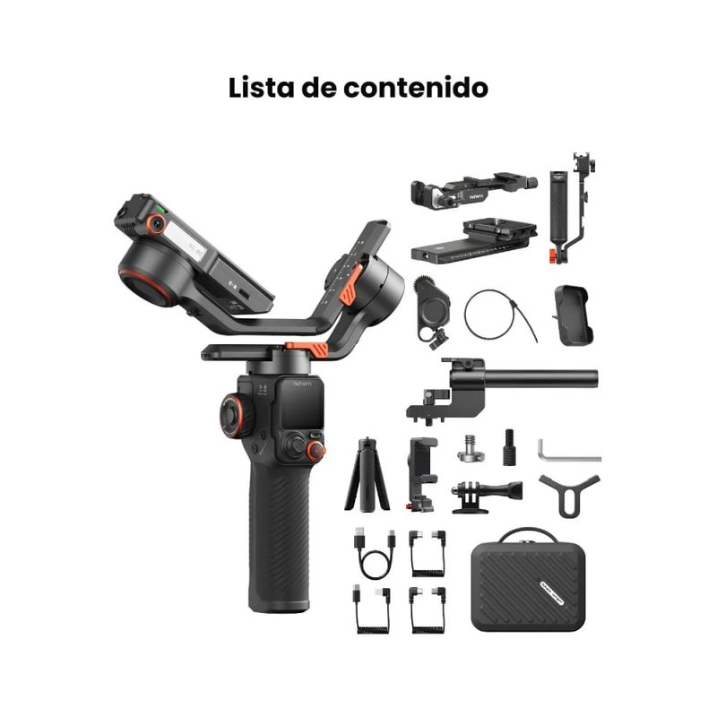 Estabilizador Hohem iSteady MT3 Pro Kit motor de enfoque bluetooth negro incluye
