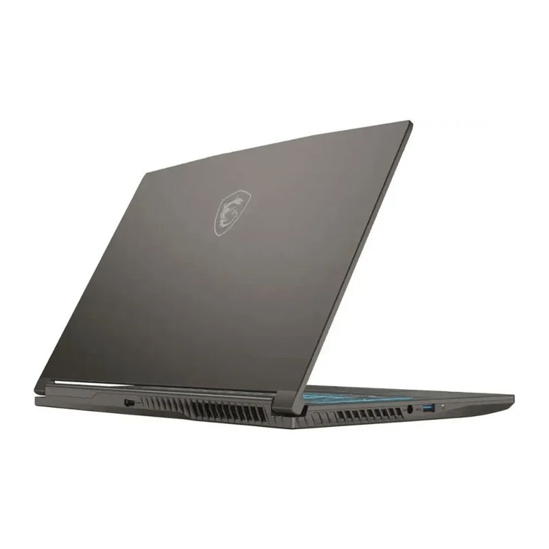 Laptop gamer MSI Thin A15 Ryzen 7 RTX 4050 144 Hz dorsal oblicuo derecha