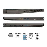 Laptop gamer MSI Thin A15 Ryzen 7 RTX 4050 144 Hz lateral puertos