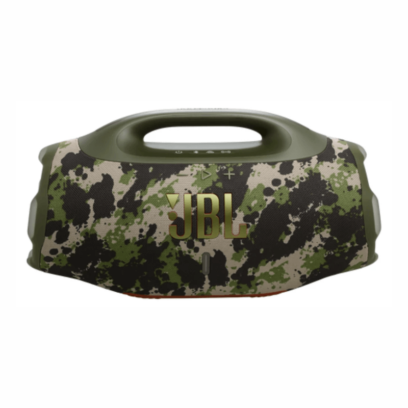 Parlante JBL Boombox 4 210W IP68 34 h Auracast camuflado frontal