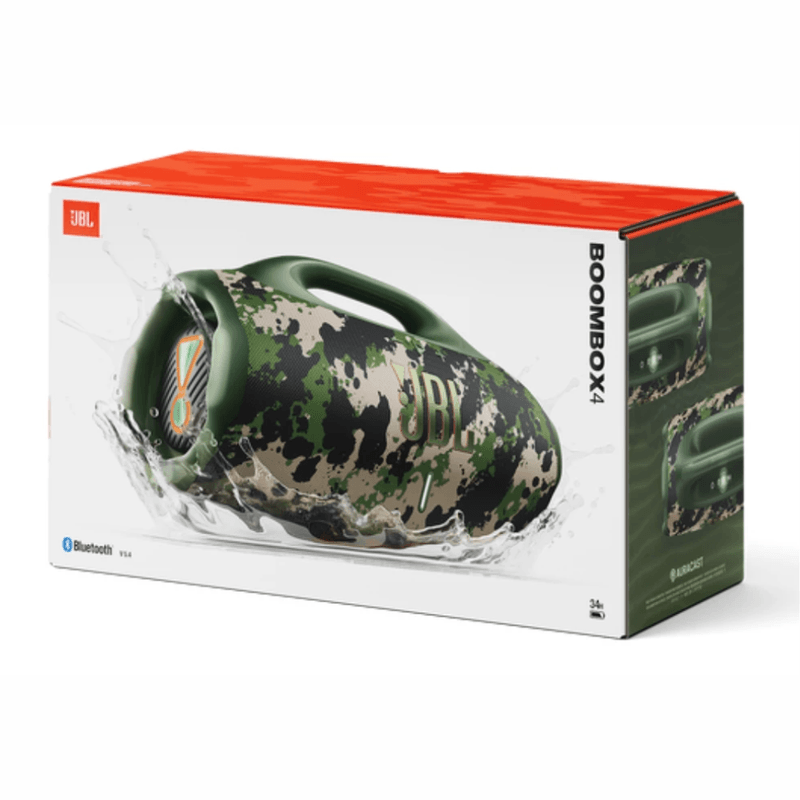 Parlante JBL Boombox 4 210W IP68 34 h Auracast camuflado caja