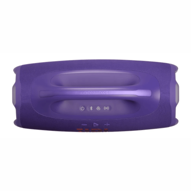 Parlante JBL Boombox 4 210W IP68 34 h Auracast morado controles