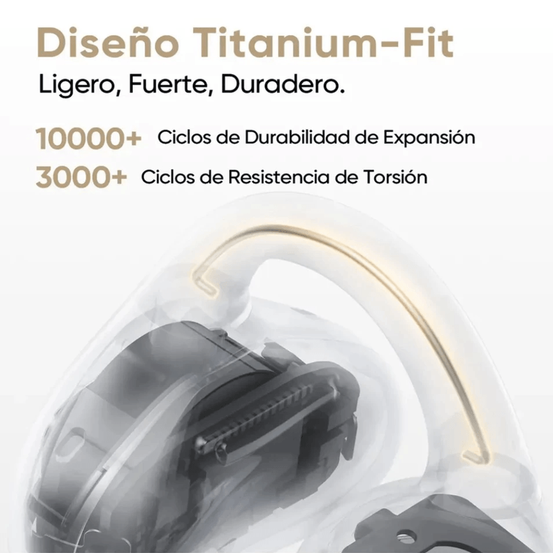 Audífonos Realme Buds Clips Bluetooth 5.4 IP55 36 h negro diseño open ear