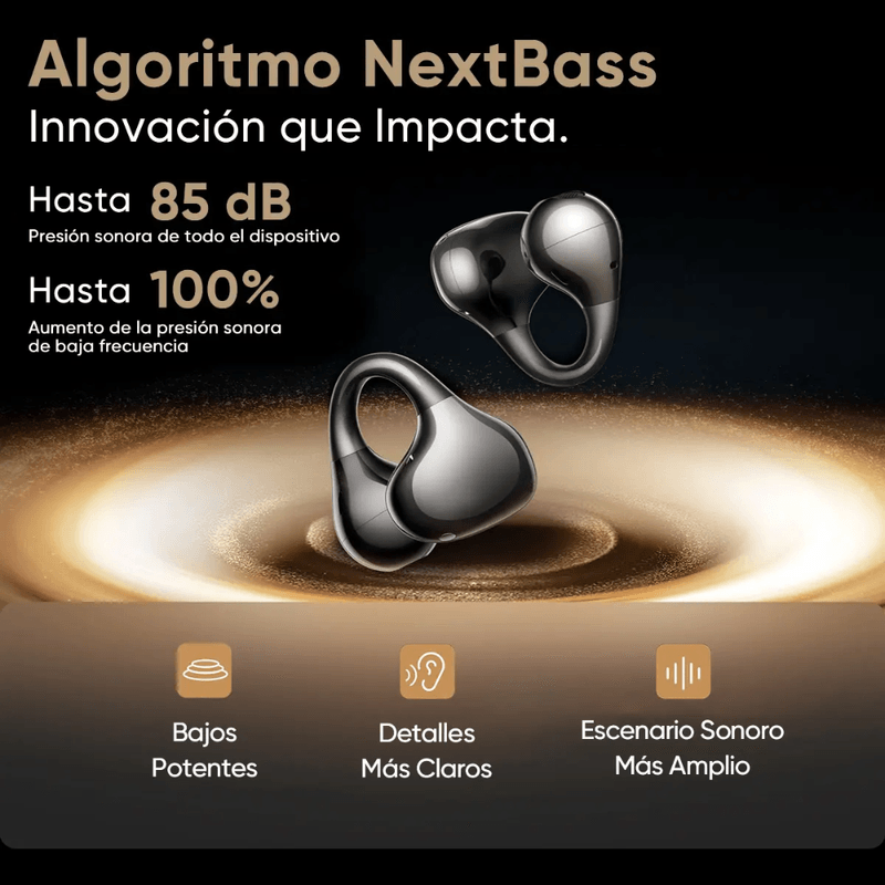Audífonos Realme Buds Clips Bluetooth 5.4 IP55 36 h negro micrófono integrado