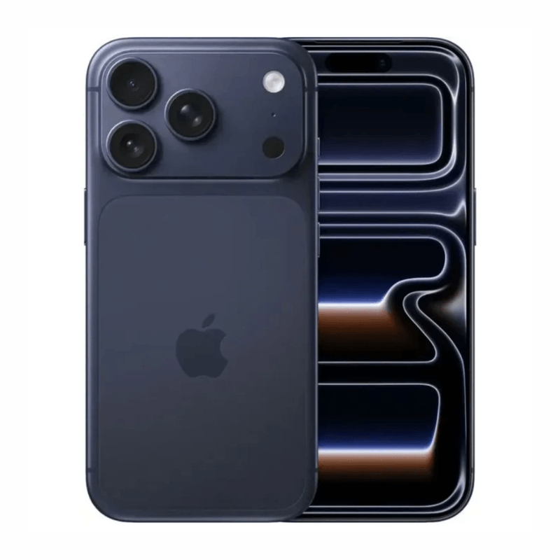 iPhone 17 Pro Max 256 GB 12 GB RAM 5G eSIM azul frontal y posterior