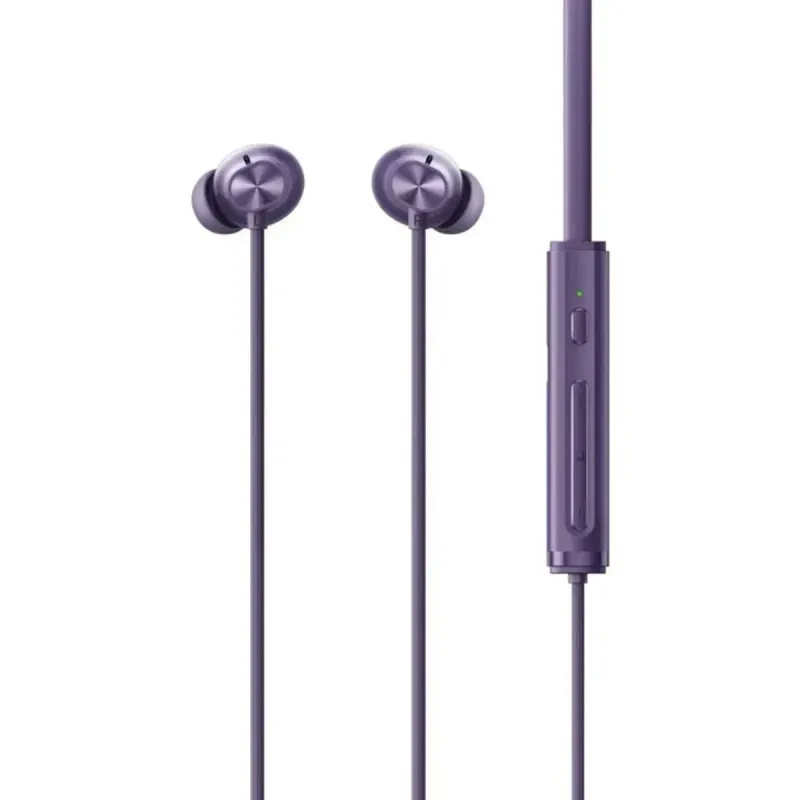 Audífonos Bluetooth Realme Buds Wireless 5 ANC morados diagonal