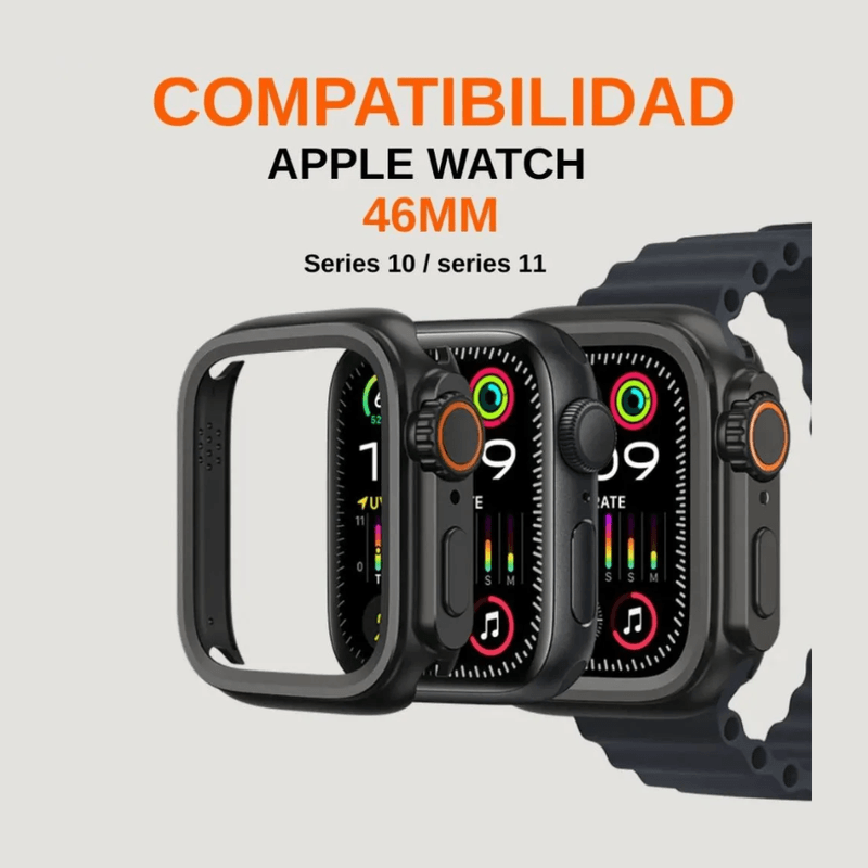Case Amband Ultra Apple Watch 44mm Series 4 al 9 negro compatibilidad