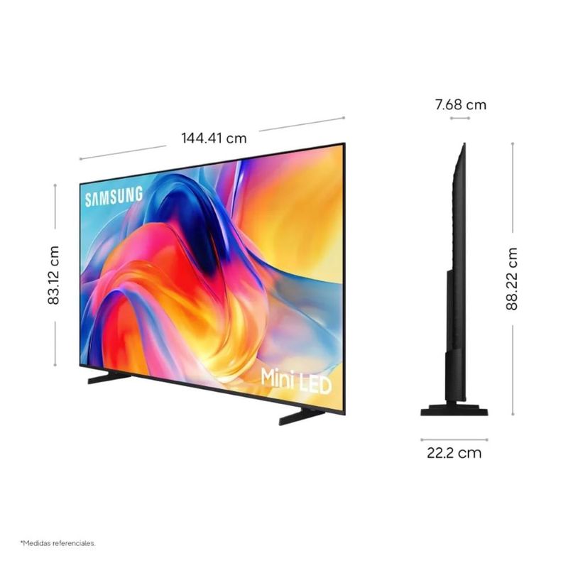 Smart TV Samsung 65 pulgadas Mini LED 4K UHD negro medidas
