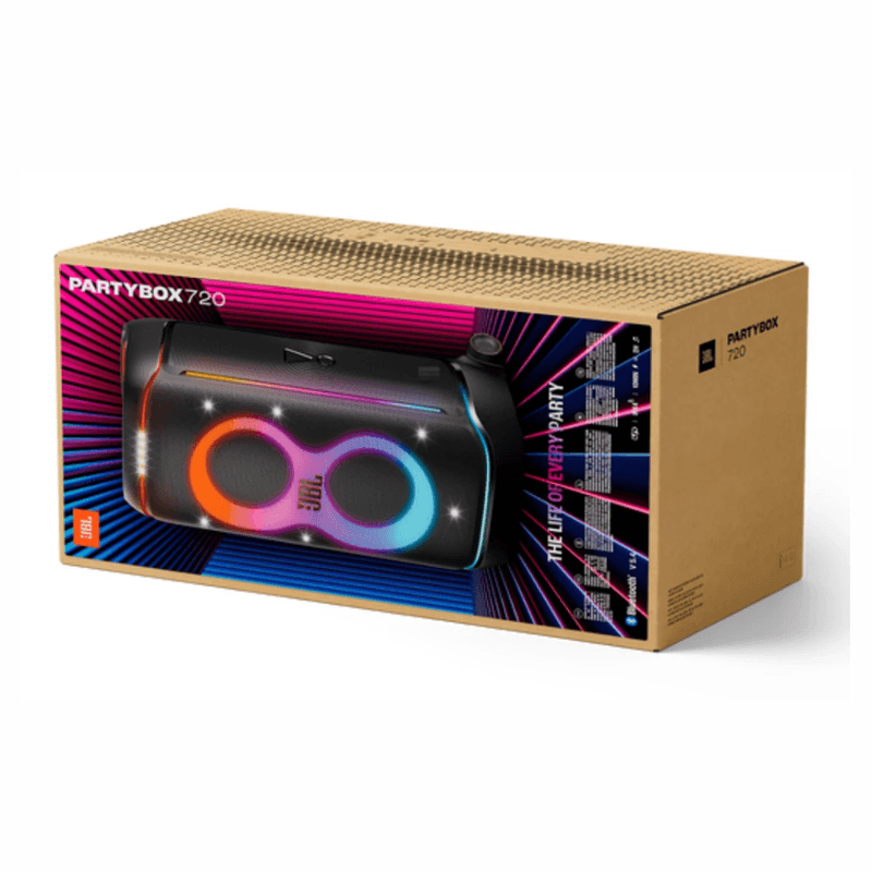 Parlante JBL PartyBox 720 800 W Bluetooth 5.4 15 h negro caja
