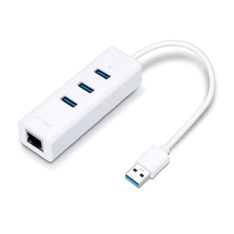 Hub USB TP-Link UE330 con Ethernet Gigabit diagonal