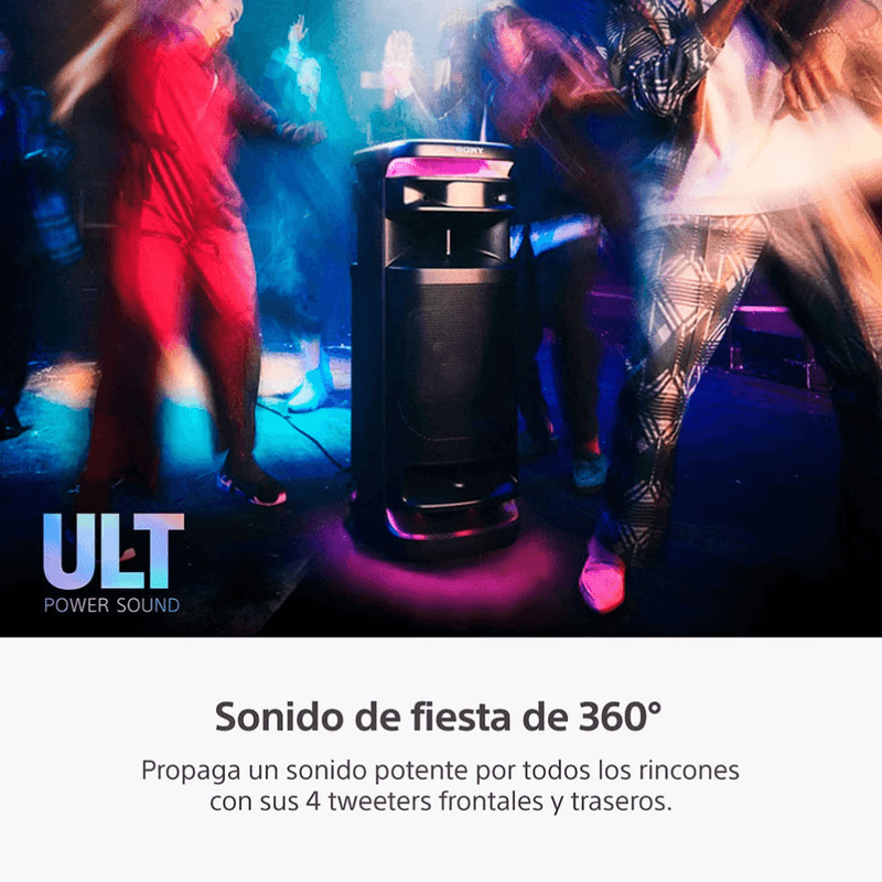 Parlante Sony ULT TOWER 10 1000 W Bluetooth 5.2 negro sonido 360°