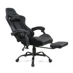Silla gamer Kuzler RIK-101AB Pro reclinable negra diagonal