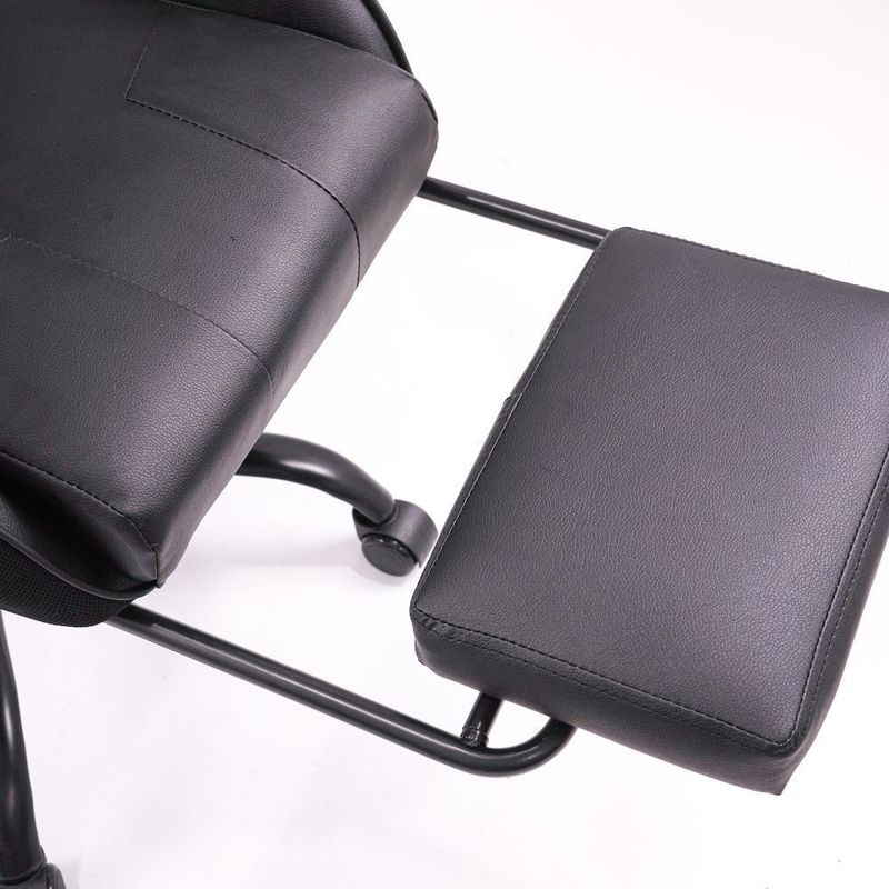 Silla gamer Kuzler RIK-101AB Pro reclinable negra reposapiés