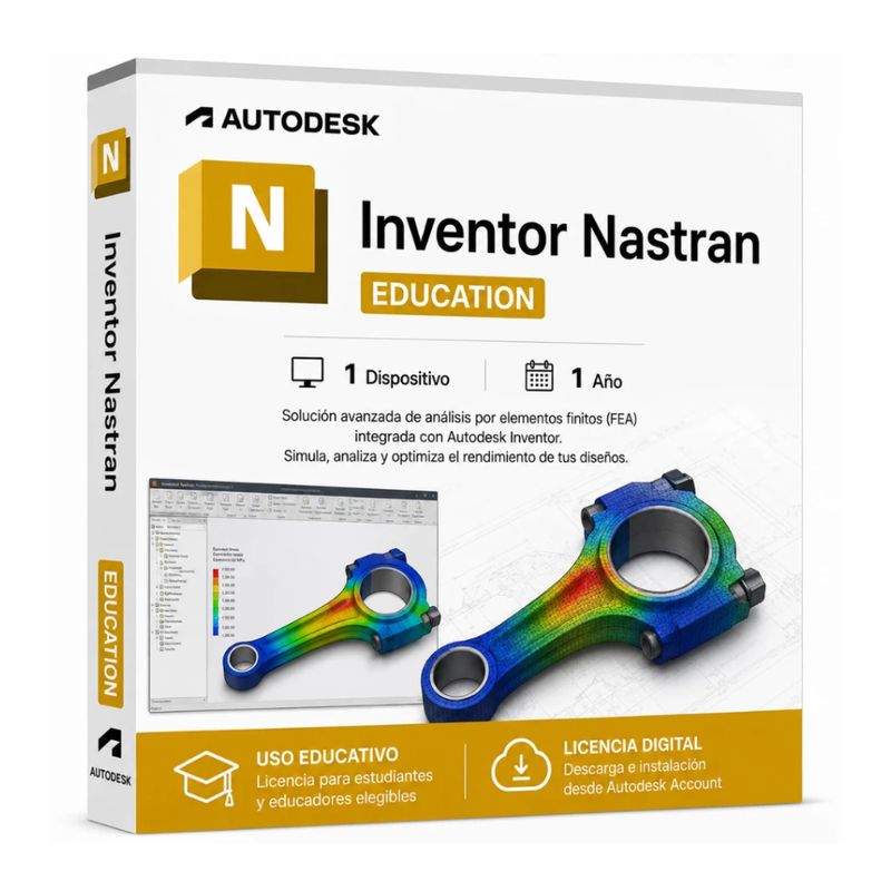 Licencia Autodesk Inventor Nastran Education 1 Año